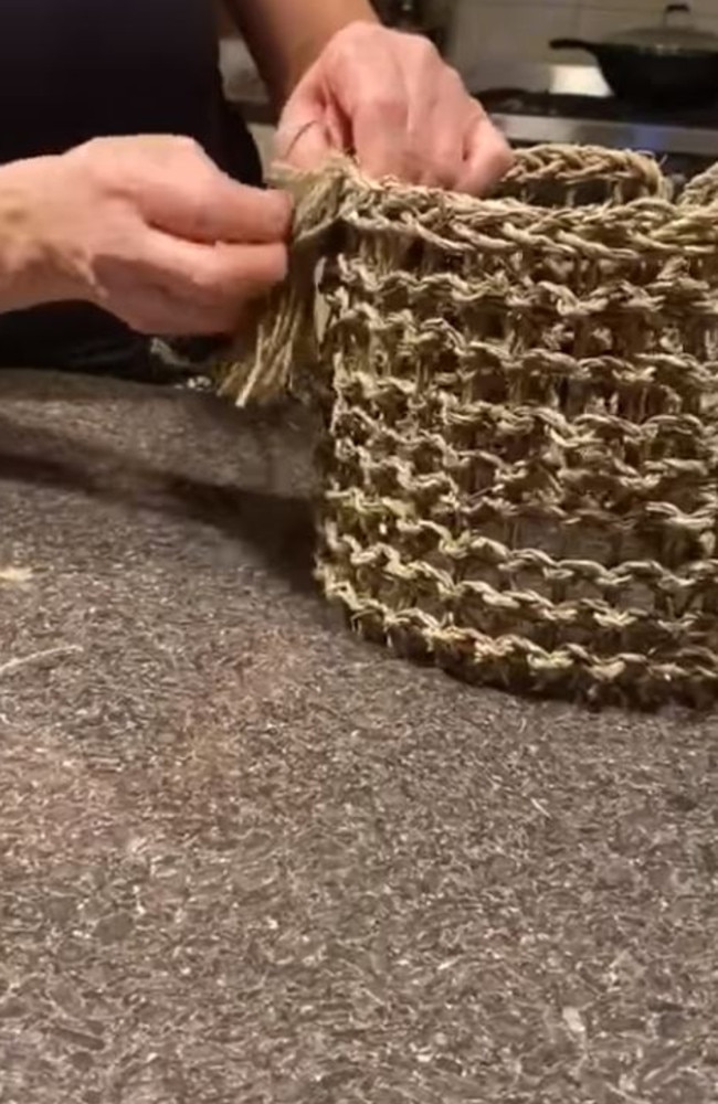 They then used $3 twine from Bunnings to sew the mat to itself. Picture: Facebook/BunningsMumsAustralia