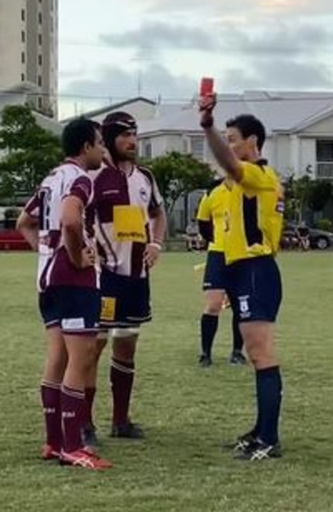 Noosa Dolphins player Rod Davies was red carded in the round one match against Maroochydore. Picture: PattmanSport Rugby