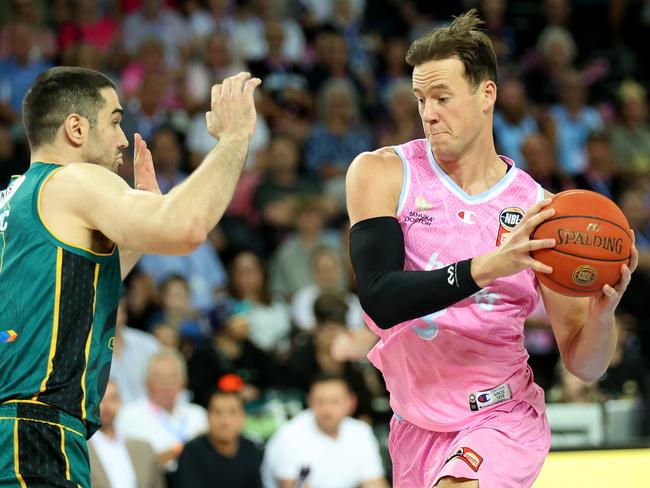 Sam Mennenga led the way for the Breakers. Picture: Getty Images