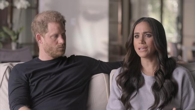 Harry and Meghan’s Netflix documentary was critical of the palace and royal family. Picture: Netflix