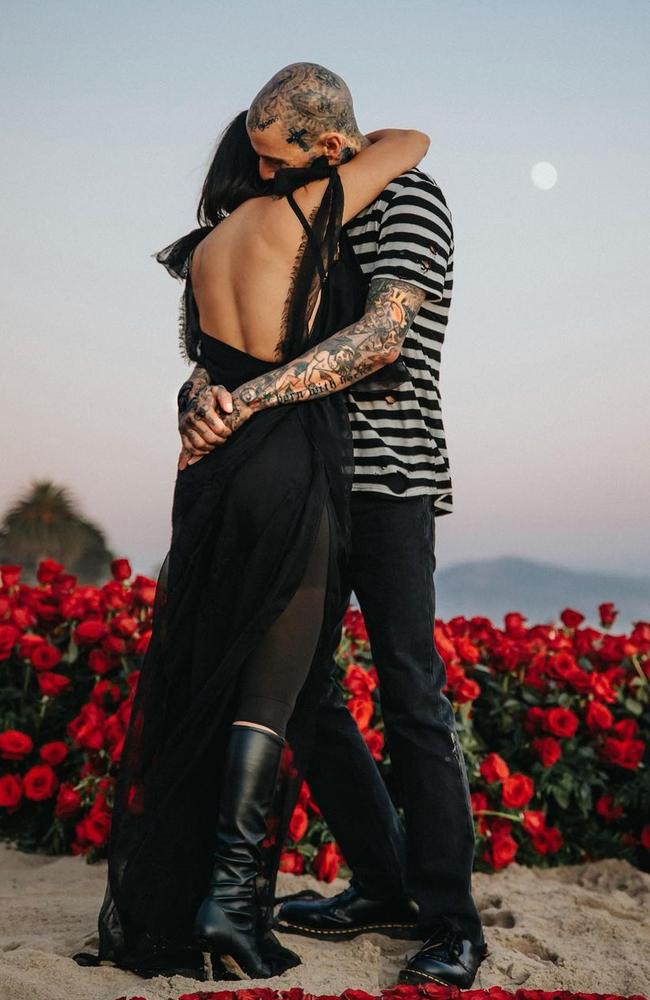 Supplied  Kourtney Kardashian and Travis Barker are engaged. Picture: Instagram