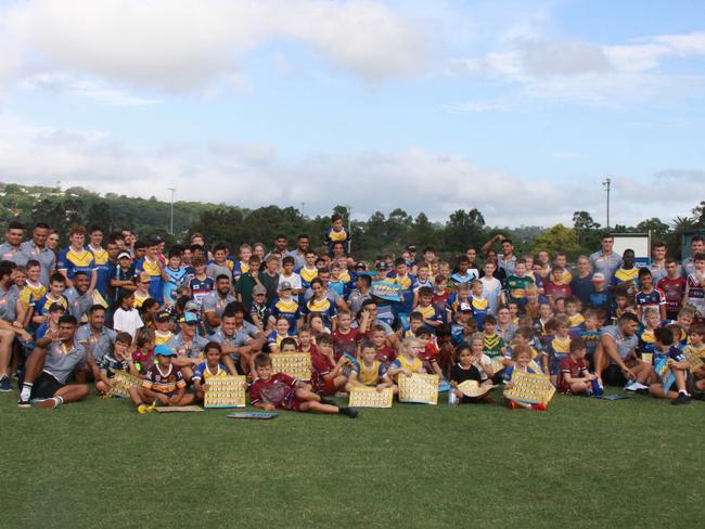 On Thursday February 25, The Gold Coast Titans held a 'come and try' session for around 200 youngsters aged 6 -16, ahead of their trial game against the New Zealand Warriors at Oakes Oval, Lismore, on February 27, 2021. Photo: Alison Paterson