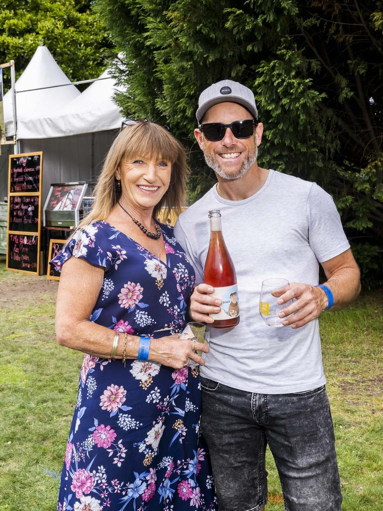 Wendy Harries and Corey Harris. TAS Wine Festival. Picture: Caroline Tan