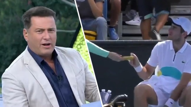 Karl Stefanovic criticises 'disgusting' ballkid request at Australian Open (Today Show)