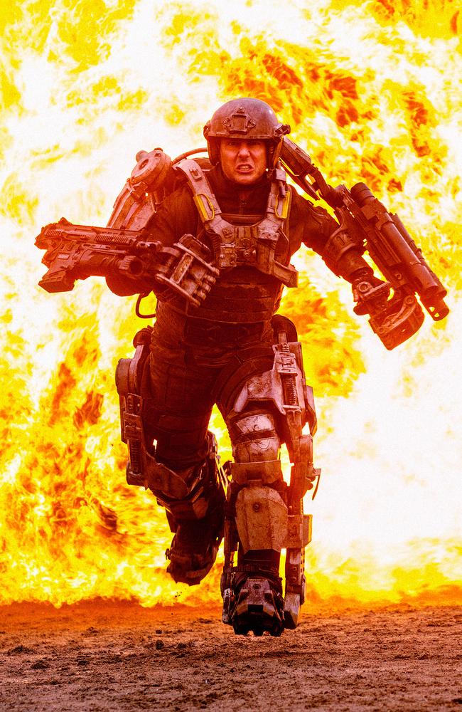 Tom Cruise feels the heat in a scene from <i>Edge Of Tomorrow</i>.