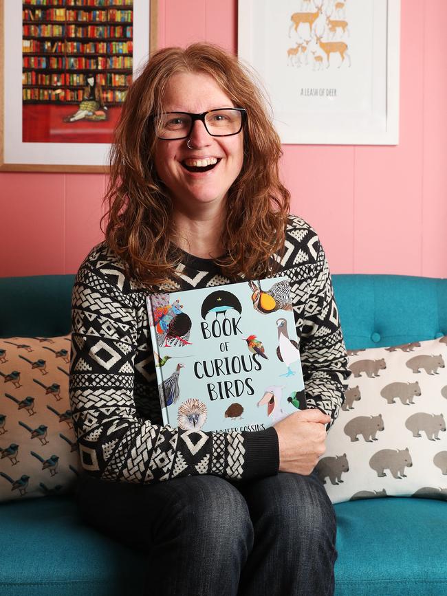 Author Jennifer Cossins who has released a new book called 'Book of Curious Birds'. Picture: Nikki Davis-Jones