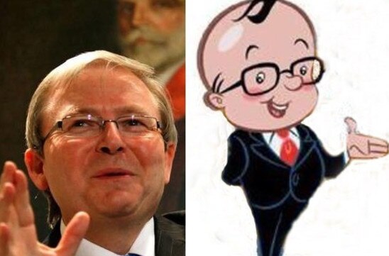 Kevin Rudd and Mr Sheen.