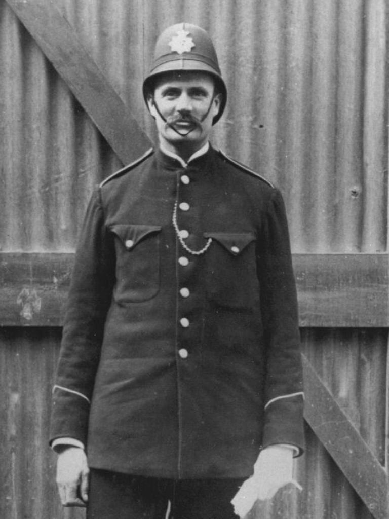 Historical photo of Foot Constable Albert Edward Ring who was gunned down while on duty in 1908. Picture: Supplied.