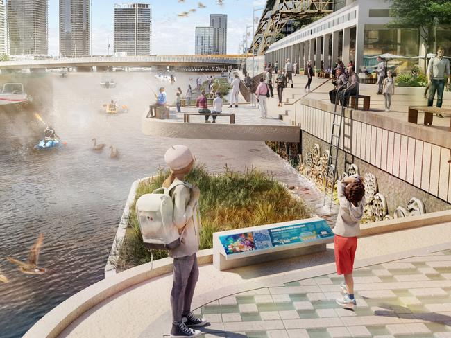 A 450m section of boardwalks near Birrarung Marr was supposed to be completed by the end of last year but the council had not secured a Melbourne Water permit. Picture: Supplied