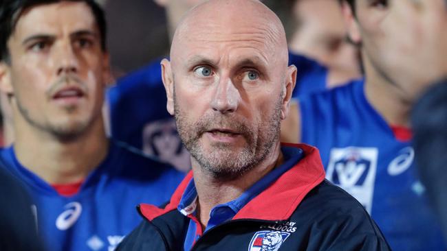 Steve Grace coach of Footscray during the VFL football match between Footscray and Essendong played at Whitten Oval on Saturday 2nd June, 2018.