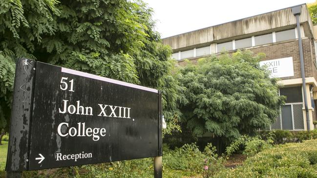 John XXIII College at the Australian National University has been thrown into scandal amid claims it has a culture of hard drinking and sexual misconduct. Picture: Keegan Carroll