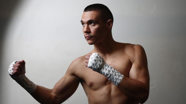 Tim Tszyu poses at Sanctum Forge Boxing Gym on June 13, 2023 in Gold Coast, Australia. (Photo by Chris Hyde/Getty Images)