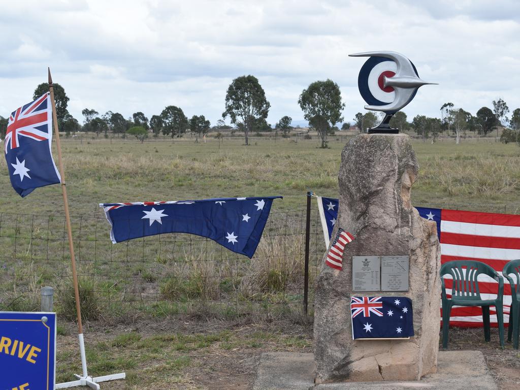 The memorial marking the site of the former Lowood Airfield