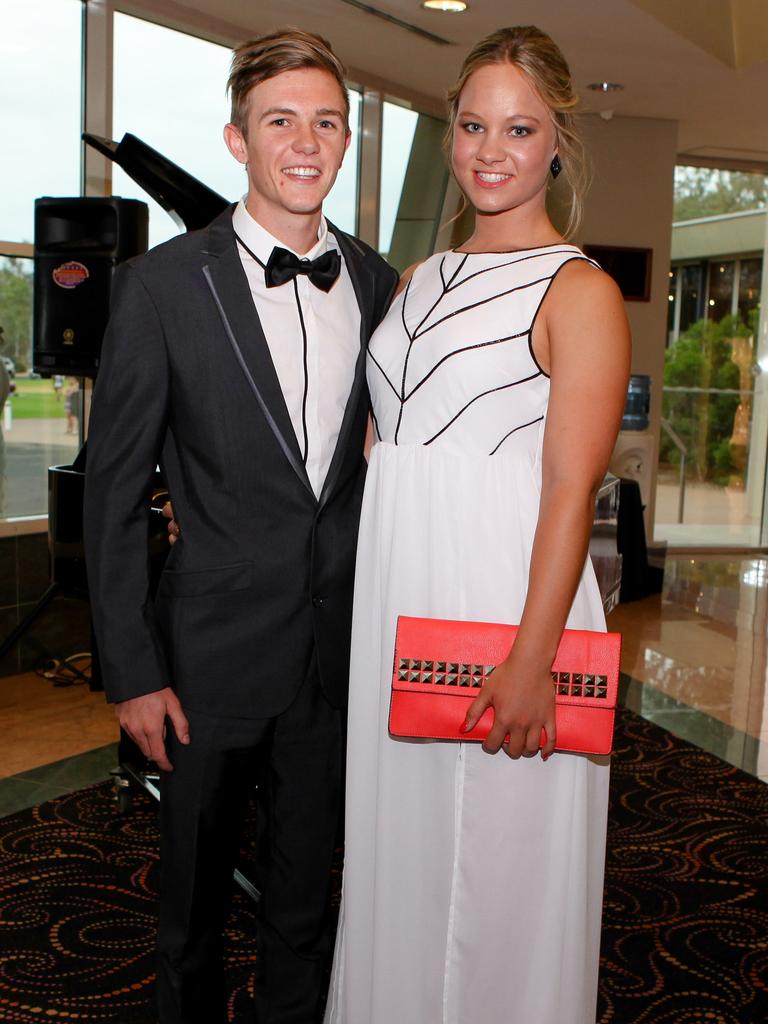 Dustin Hunter and Ashley Fitzpatrick at the 2013 Our Lady of the Sacred Heart Catholic College formal. Picture: NT NEWS