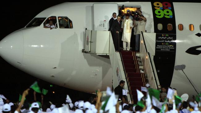  Convicted Lockerbie bomber Libyan Abdel Baset al-Megrahi returns to Libya in 2009 after Scotland freed the terminally ill terrorist on compassionate grounds. Picture: Amr Nabil. 