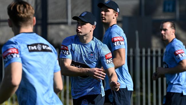 Mitchell Moses trains with the NSW team at Kingscliff.