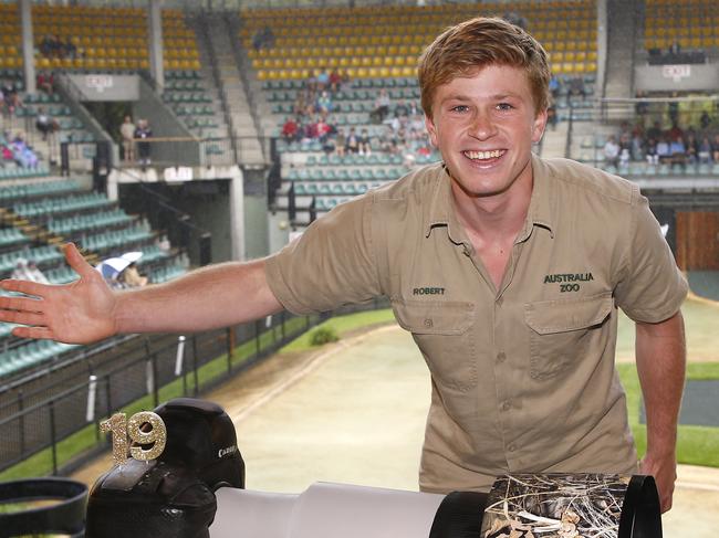 Robert Irwin celebrating his 19th birthday at Australia Zoo in December. Picture: NCA NewsWire/Tertius Pickard