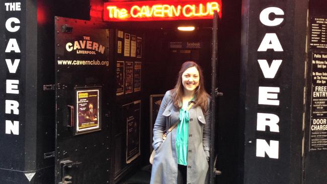 Kirsty Boden visiting the Cavern Club in Liverpool.