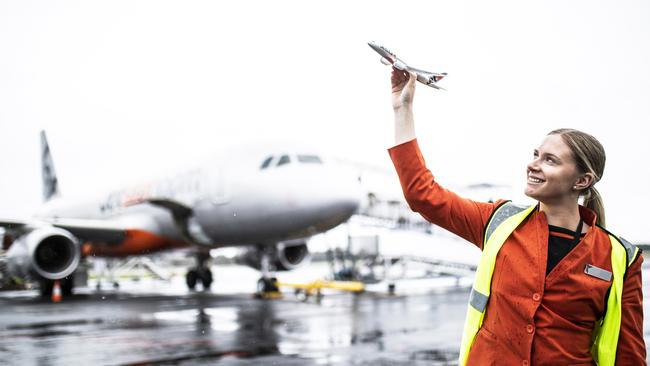 Jetstar is set to announce a new Hobart to Gold Coast route. Pictured is customer service officer Saasha Hinks. Photo: EDDIE SAFARIK