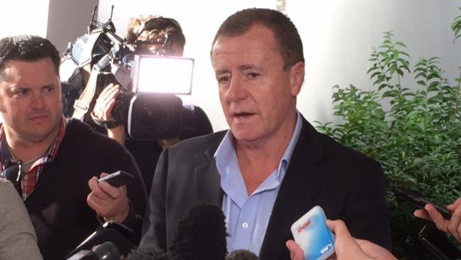 A disappointed Graham Annesley fronts the media after Daly Cherry-Evans backflipped on a deal. Photo: Mike Batterham