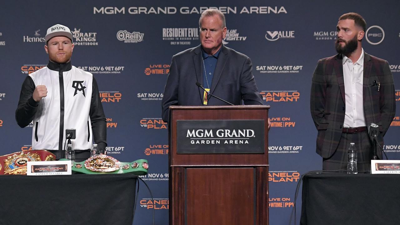 LIVE weigh-in: More fireworks? Capacity crowd in as spicy Canelo, Plant clash looms
