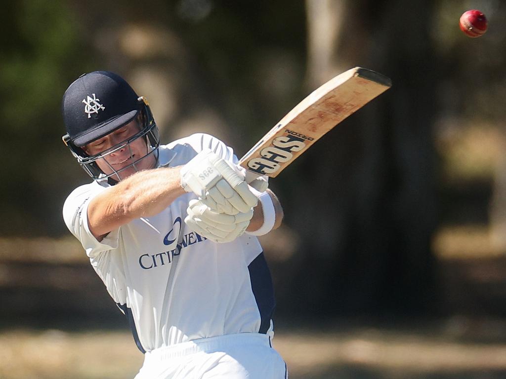 Blake Macdonald climbs into a short ball against South Australia. Picture: Daniel Pockett/Getty Images