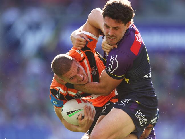 The Storm outmuscled the Tigers early. Picture: Mike Owen/Getty Images
