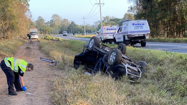 Emergency services were called to a single-car rollover near Henry and Tin Can Bay roads in Goomboorian about 3am today, November 14.