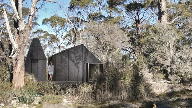 An artist’s impression of one of the accommodation pods at the proposed standing camp at Lake Malbena. Picture: CUMULUS STUDIO