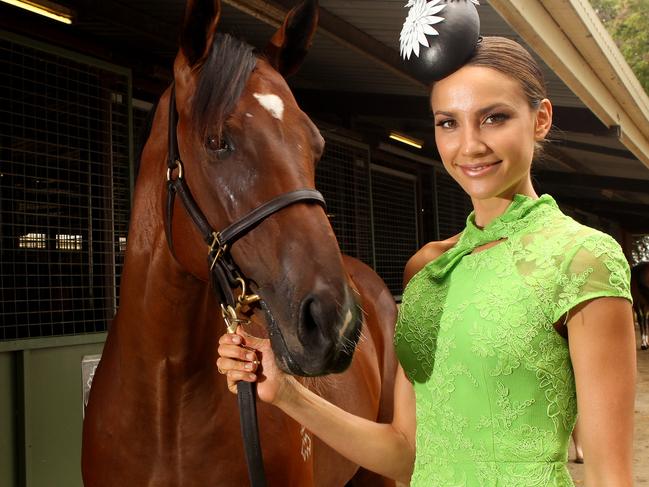 Magic Millions race horse sales held on the Gold Coast. Magic Millions ambassador Rachel Finch with Lot