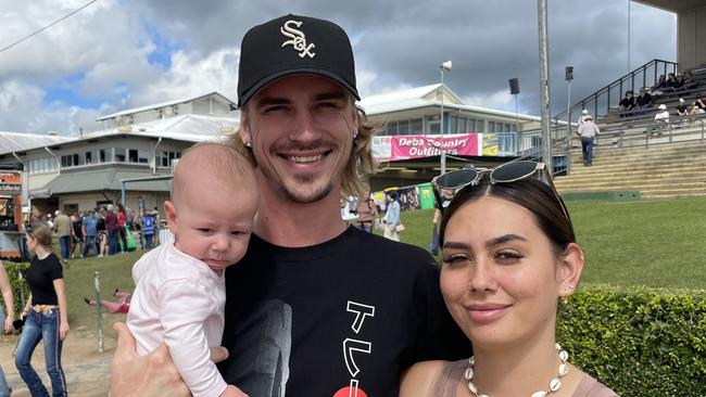L-R: (baby), Tom Vibler and Reeanan at the Gympie Show 2025.