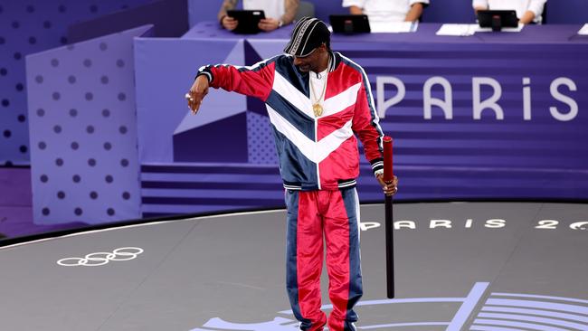 Snoop Dogg, performs the Coup de Baton ceremony prior to the BreakingPhoto by Ezra Shaw/Getty Images.