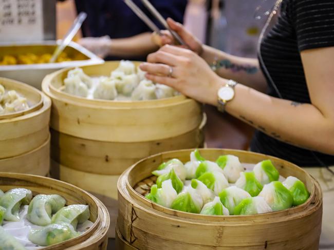 Dumplings for sale in Lunar Lanes, Haymarket. Picture: Jenifer Jagielski