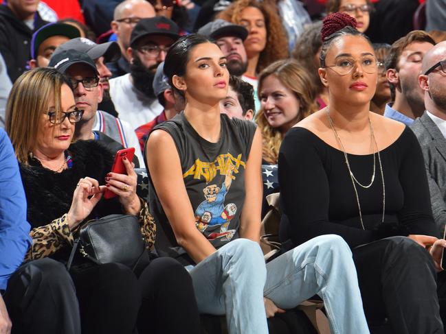 Kendall Jenner attends a game between the Toronto Raptors and Philadelphia 76ers on December 22, 2018 at the Wells Fargo Center in Philadelphia, Pennsylvania. Picture: AFP