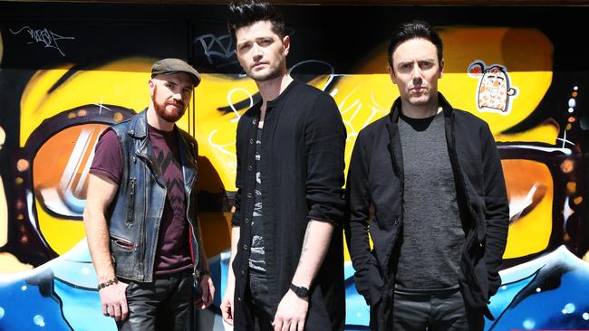Music band The Script at Sony music label in East Sydney. Picture: Adam Taylor