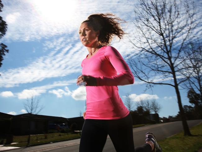 Chloe training for the cross country run. Picture: Phil Hillyard