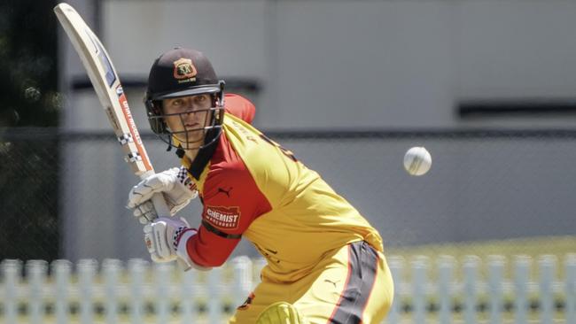 Patrick Rowe hit 75 for St Kilda. Picture: Valeriu Campan