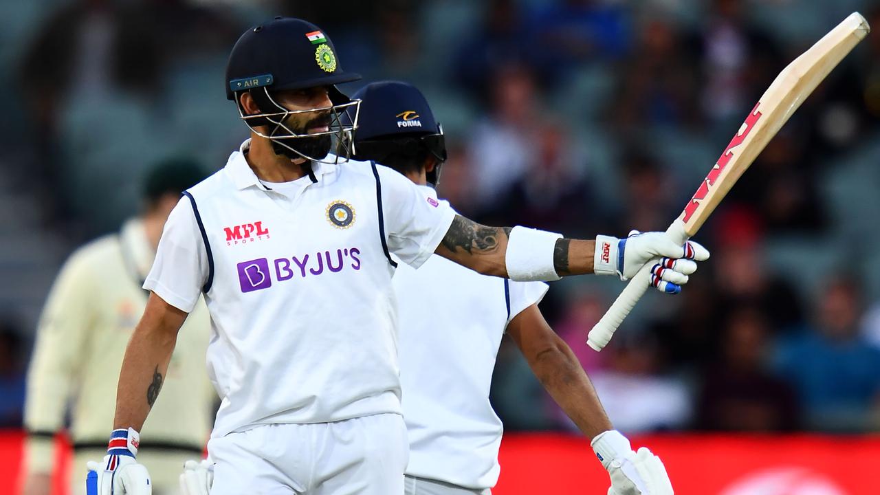 Kohli celebrates reaching his half century – and looked to have more in his sights.