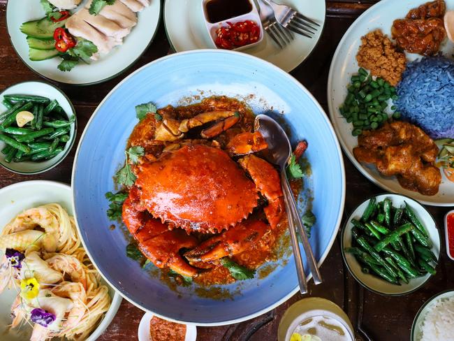Singapore chilli crab with menu selection. Picture: Jenifer Jagielski