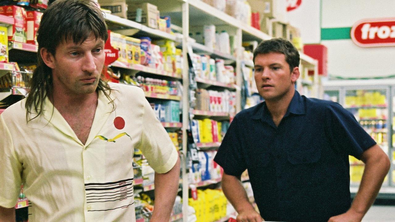 Actors David Weneham and Sam Worthington in Gettin' Square.