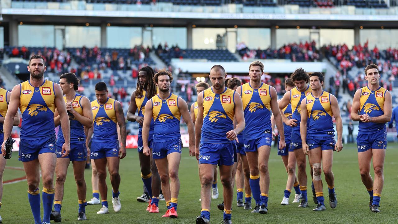 The Eagles were blown away by the Swans at the Cattery. Picture: Robert Cianflone/Getty Images