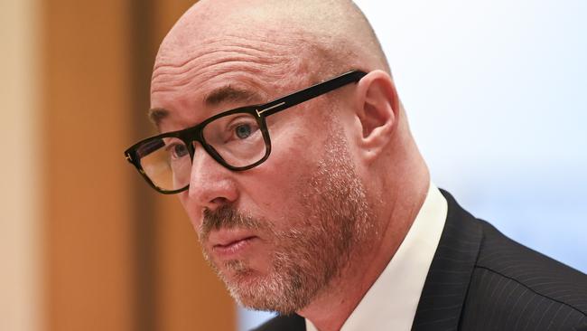 CANBERRA, AUSTRALIA, NewsWire Photos. OCTOBER 12, 2023: Former PwC boss Luke Sayers fronts a Senate inquiry into consultancy services at Parliament House in Canberra. Picture: NCA NewsWire / Martin Ollman