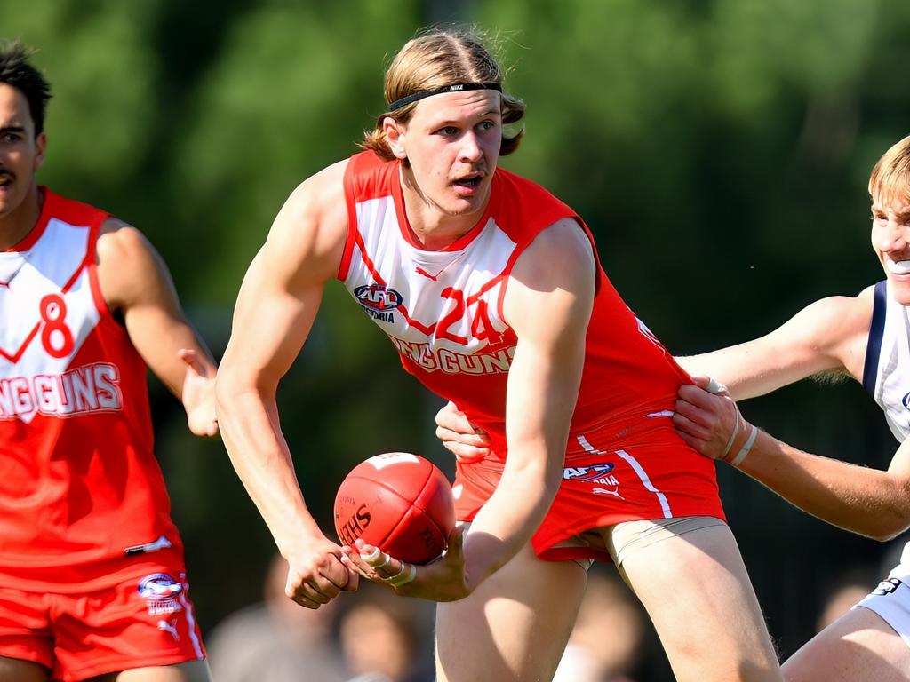 Joe Pike in action for the Young Guns Picture: Josh Chadwick/AFL Photos