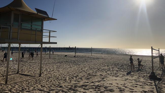 Jed Ffench, 17, was about 2km off shore at Glenelg and felt a big thud when a shark bit his surf ski. Picture: Dan Demaria