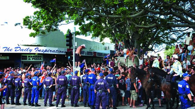 Some of those planning to attend this weekend’s rally have drawn comparisons to the infamous Cronulla race riots. Picture: Craig Greenhill