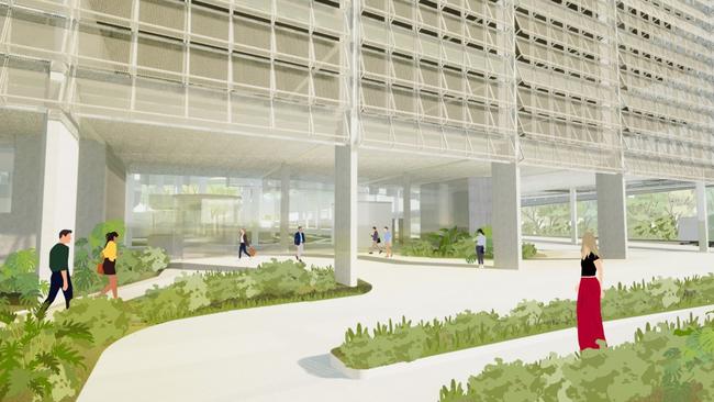 Landscaping will be incorporated into the lobby area for staff members to enjoy. Picture: Welsh + Major