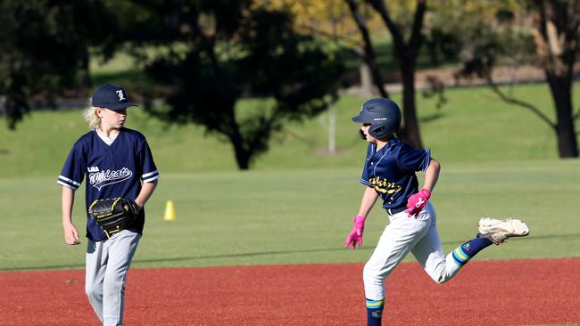 Junior baseball spread - Deakin Blues v Guild-Lara.  Picture: Mike Dugdale