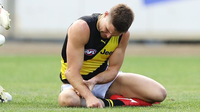 Jayden Short suffered a dislocated shoulder. Pic: Getty Images