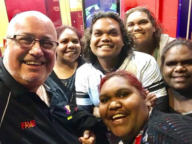 Gerry Lyons with the CAAMA Crew in Alice.