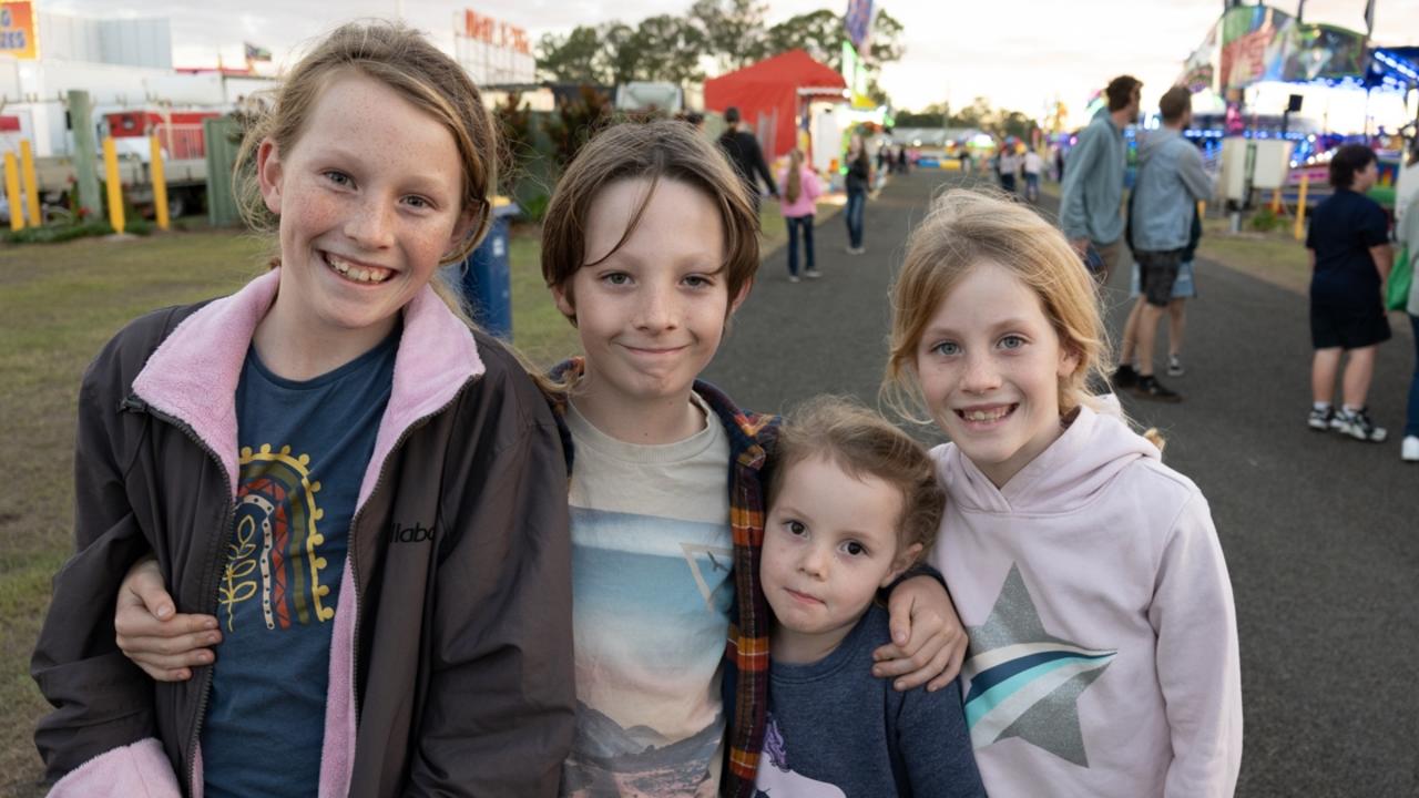 Mackenzie, Archer, Chelsea and Bailey at the Gympie Show, Thursday May 18, 2023 Picture: Christine Schindler